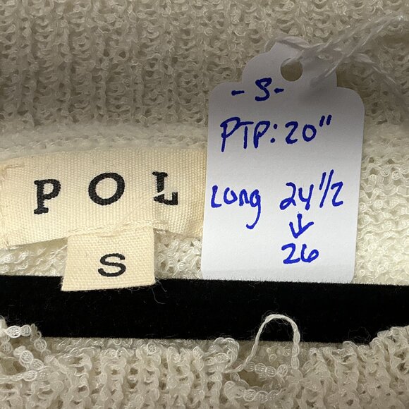 POL SMALL SWEATER DISTRESSED PTP:20" POL DISTRESSED SWEATER - Picture 8 of 8